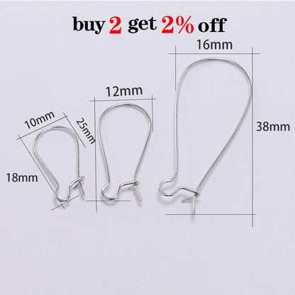 Crochets de boucles d'oreilles à levier français, 50pcs