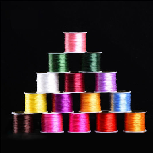 Stretch Nylon Elastic Cord for Beading, 50Meters