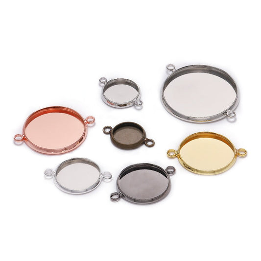 20 Stück 10 12 mm Gold-Armband-Cabochon-Basistablett