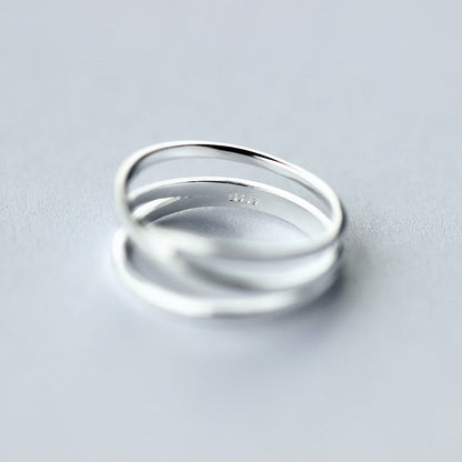 Simple Silver Cross Ring