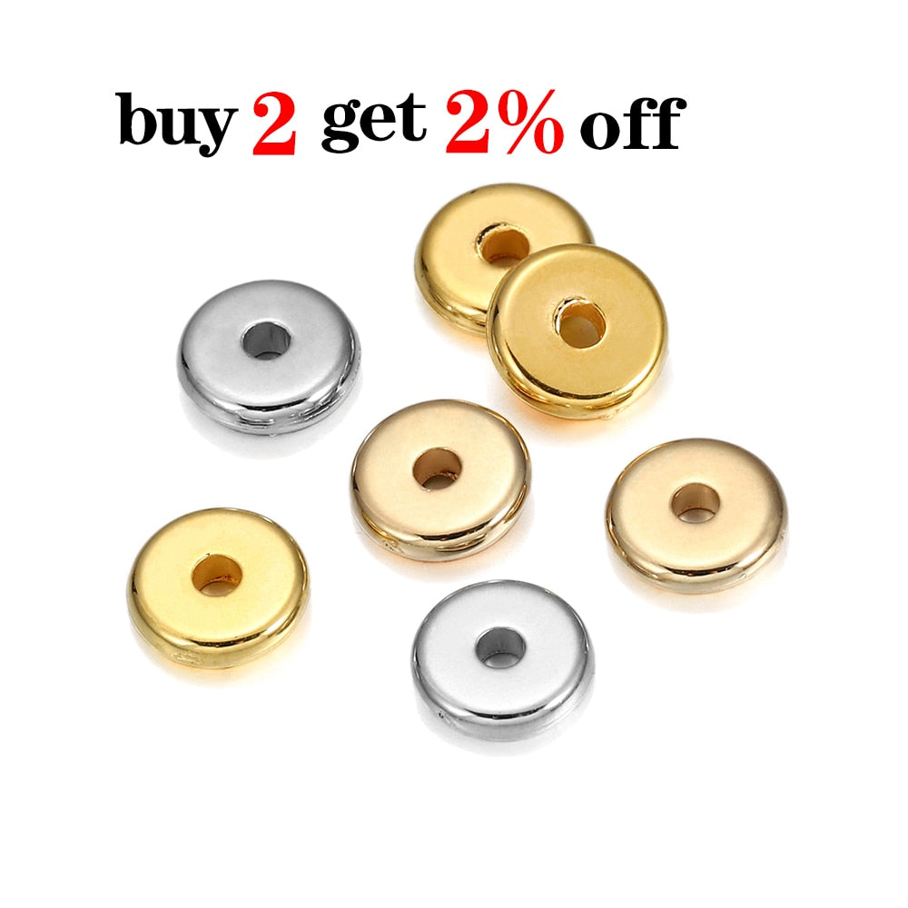 150pcs Flat Round CCB Plastic Beads, 2mm Hole