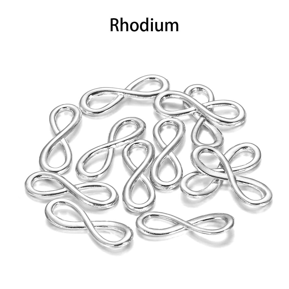Pendentifs tibétains avec symbole de lien infini, 30 pièces, 8x23mm
