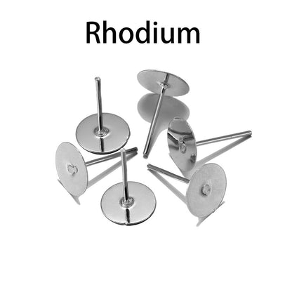 Base de boucle d'oreille 4-12mm, ajustement des paramètres de camée cabochon 100 pièces