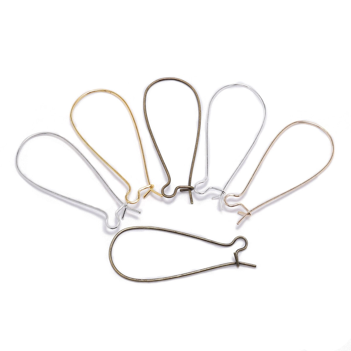 Crochets de boucles d'oreilles à levier français, 50pcs