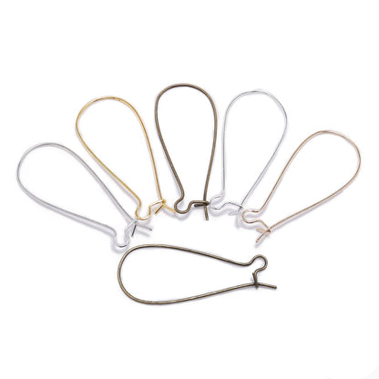 Crochets de boucles d'oreilles à levier français, 50pcs