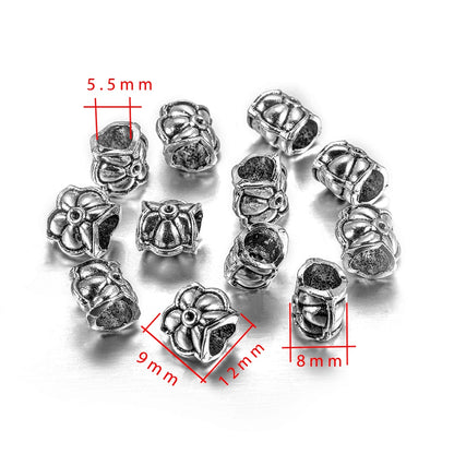 Tibetan Big Hole Spacer Loose Beads, 20pcs