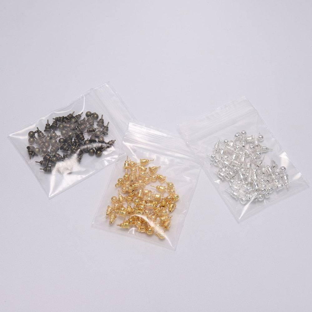 Épingles de base pour boucles d'oreilles à tige de 3 à 6 mm, 20 à 50 pièces