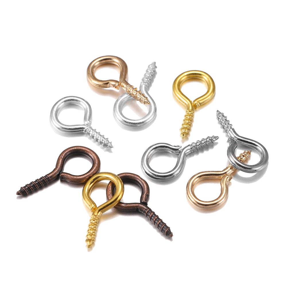 Gold Mini Eye Pins, 100-200pcs 5-6.5mm
