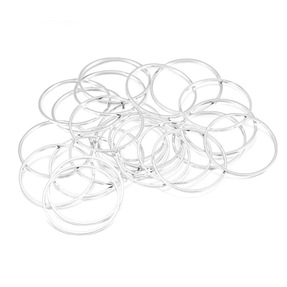 8-40mm Brass Closed Ring Earring Wires Hoops, 20-50pcs