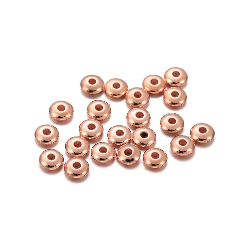 200–400 Stück CCB-Rondelle-Abstandsperlen, 5–6 mm