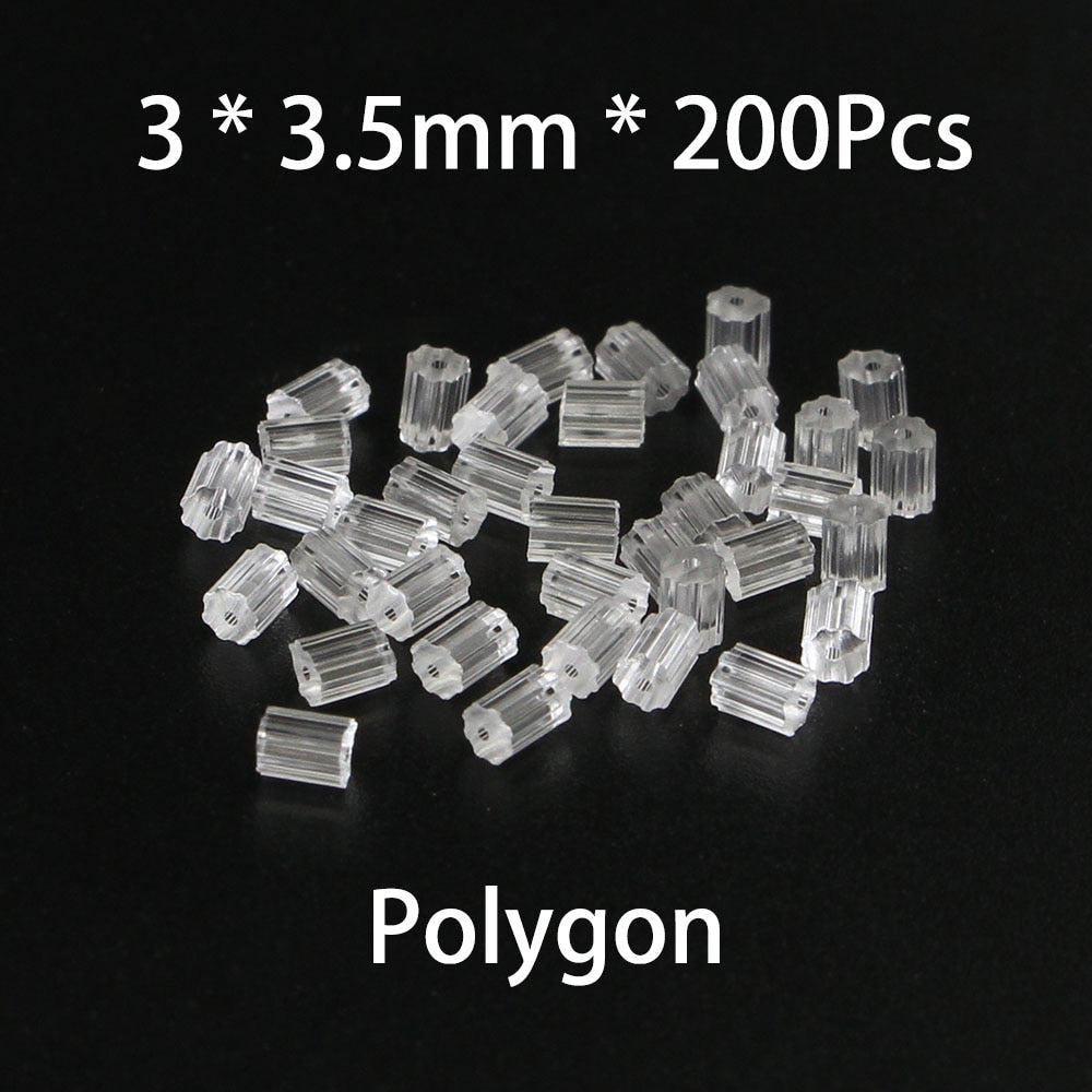 Fermoirs de boucles d'oreilles en caoutchouc de silicone, 200 pièces