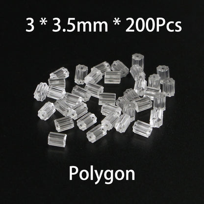 Fermoirs de boucles d'oreilles en caoutchouc de silicone, 200 pièces