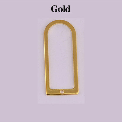Geometric Door Shape Pendants Base, 10pcs