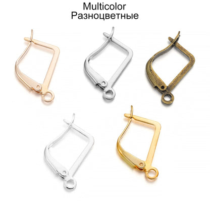 Crochets de boucles d'oreilles à levier français, 50 pièces