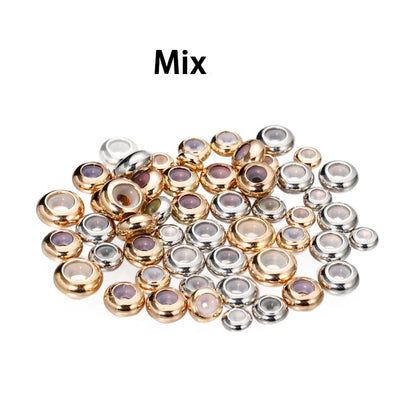 10 Stück abgeflachte CCB-Perlen aus Epoxidharz mit Silikon