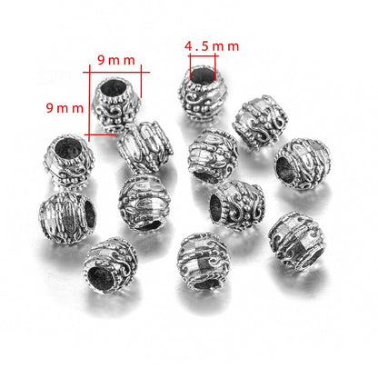 Tibetan Big Hole Spacer Loose Beads, 20pcs