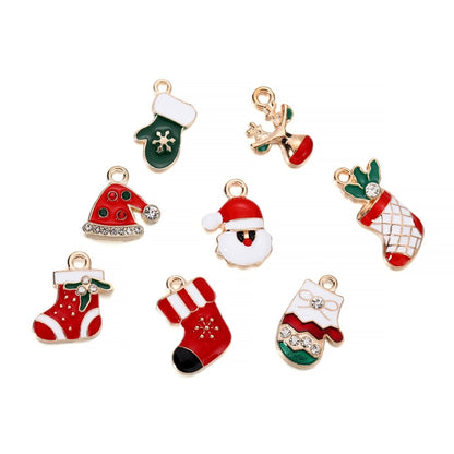 Metall-Emaille-Weihnachtsanhänger, 10–15 Stück