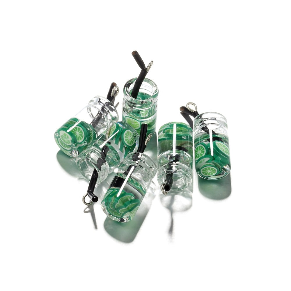 Pendentif à breloque fruit en bouteille, 10 pièces
