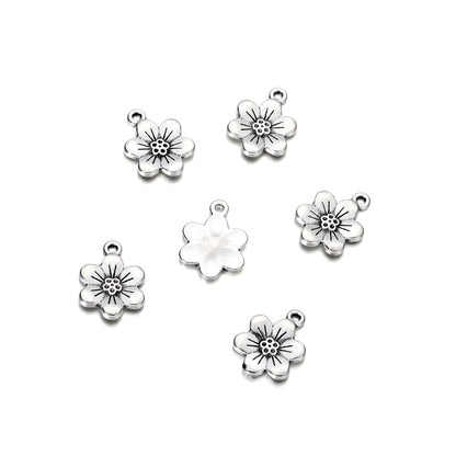 Pendentifs de connecteurs de plantes en métal, 6 pièces
