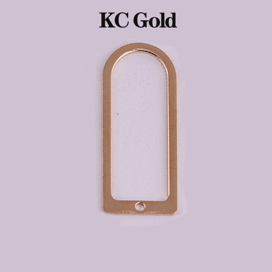 Geometric Door Shape Pendants Base, 10pcs