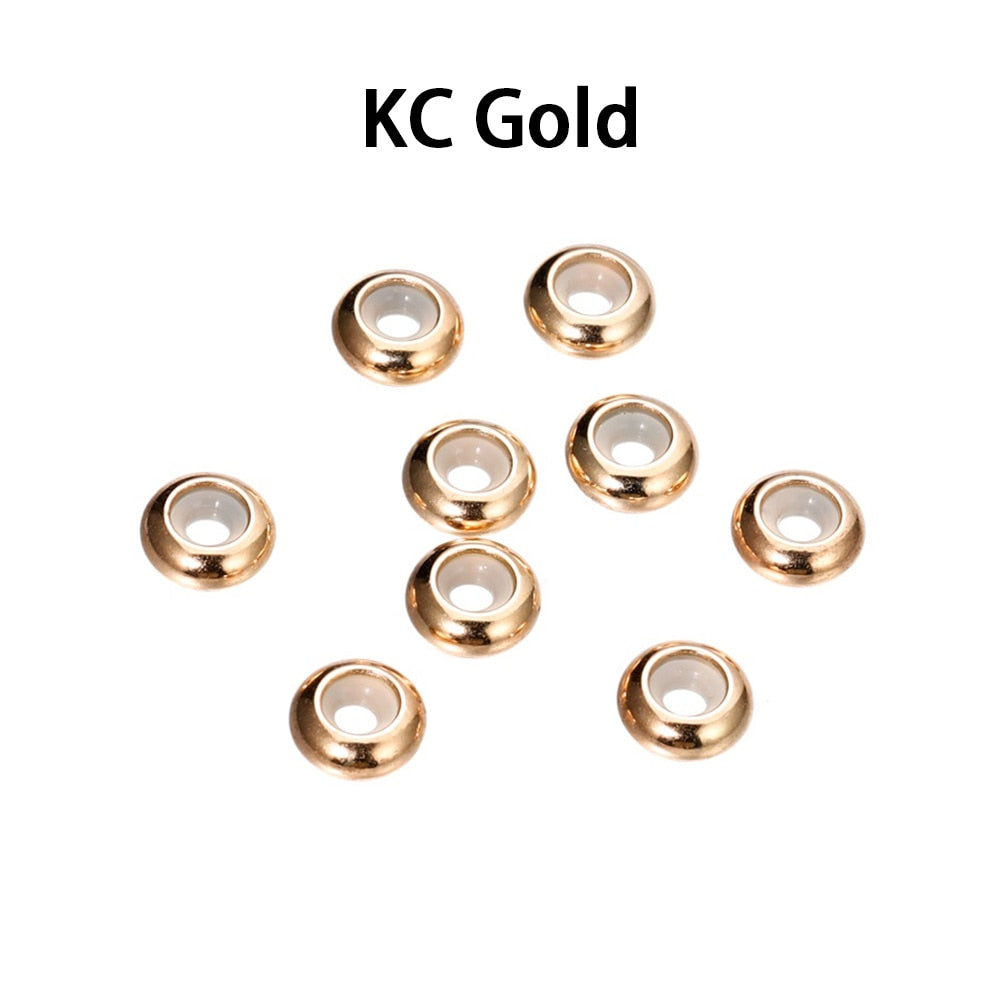 10 Stück abgeflachte CCB-Perlen aus Epoxidharz mit Silikon