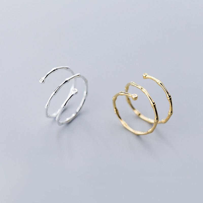 Minimalistischer Slub-Silberring