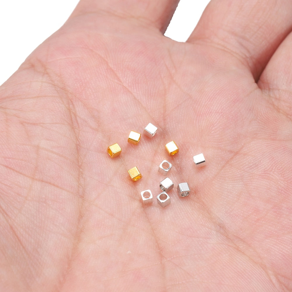 Cube Spacer Beads, 100pcs