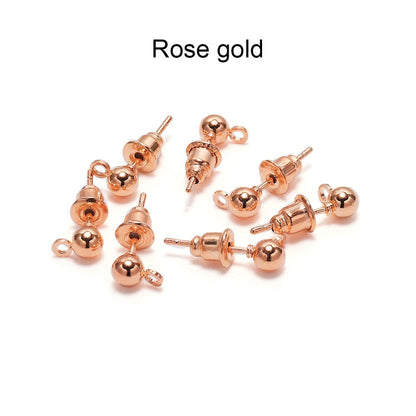 Épingles de base pour boucles d'oreilles à tige de 3 à 6 mm, 20 à 50 pièces