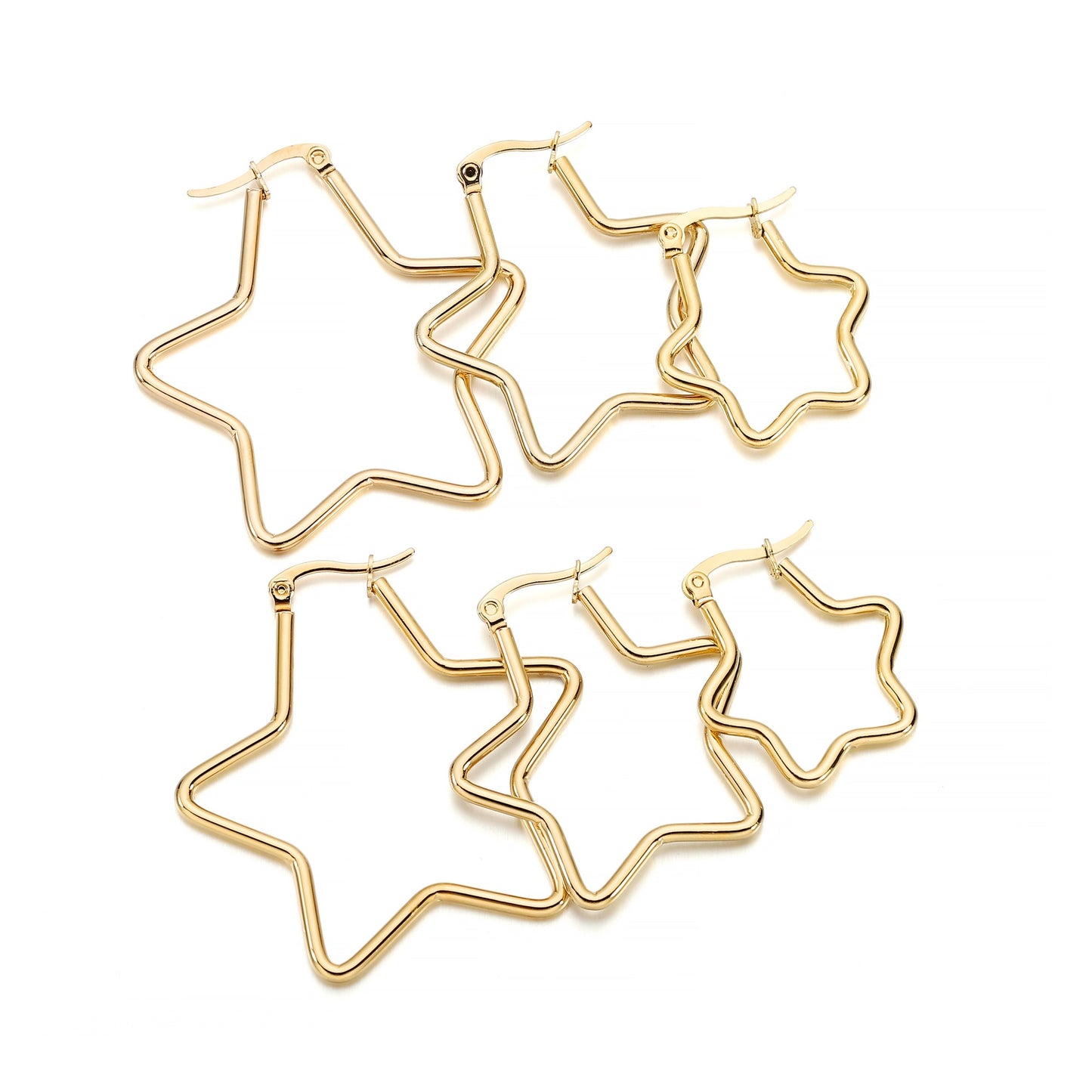 Offene Creolenbasis aus Edelstahl, 15–50 mm