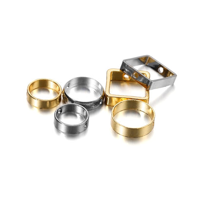 20 pendentifs géométriques en forme de cœur à Double trou en métal de 10mm