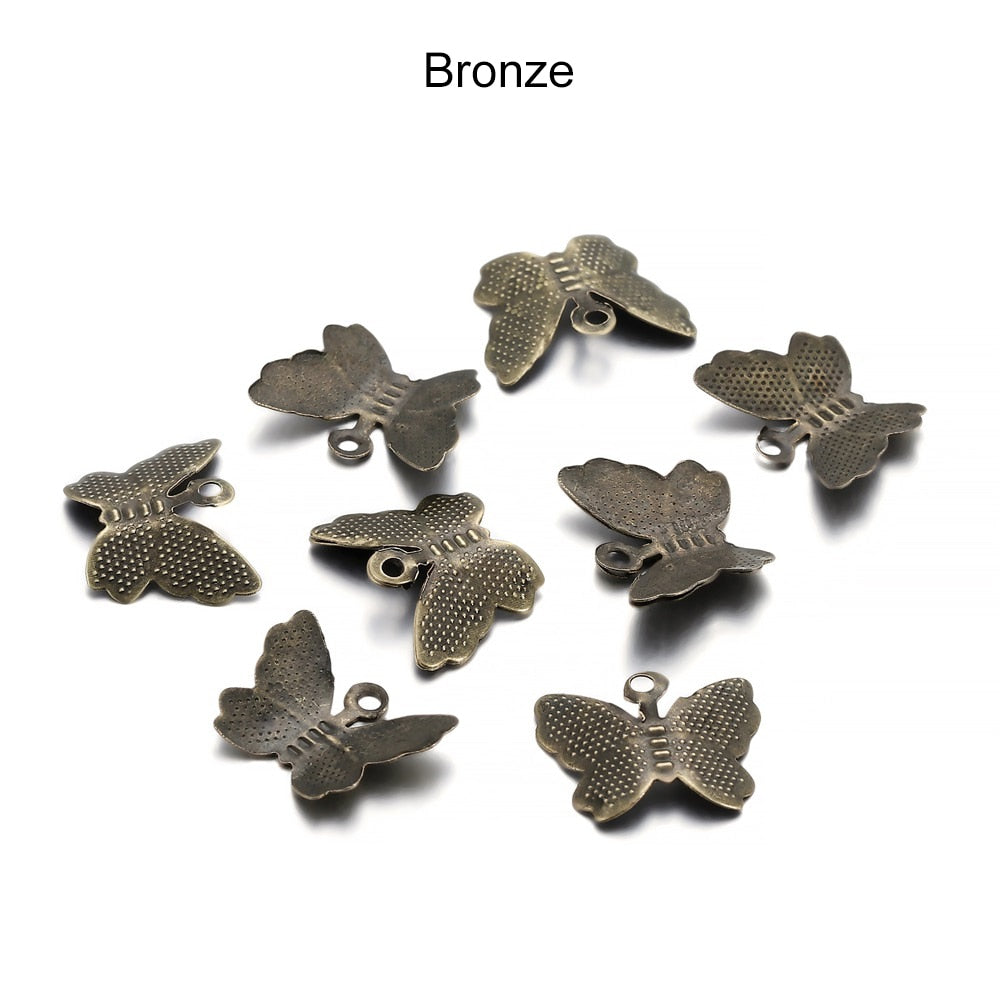 Metal Butterfly Connectors Charm, 100pcs