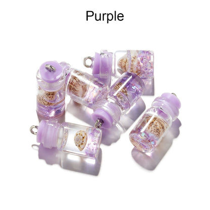 Pendentifs de bouteille à dérive océanique en coquille de conque, 10 pièces