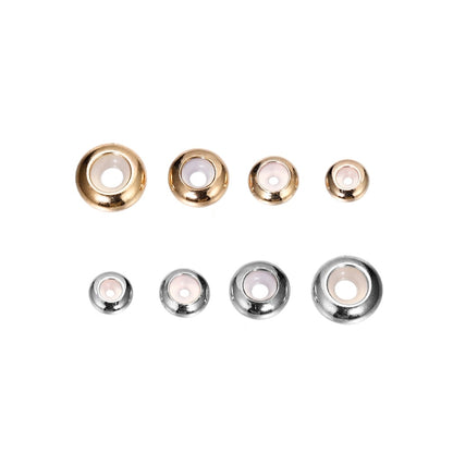 10 Stück abgeflachte CCB-Perlen aus Epoxidharz mit Silikon