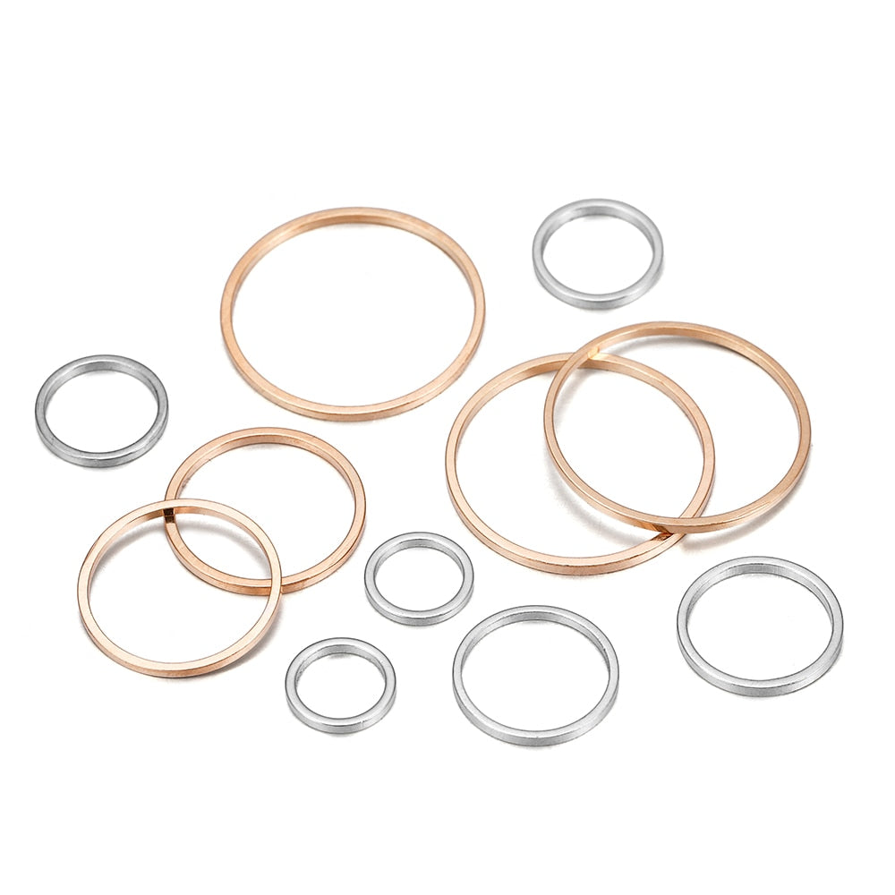 8-40mm Brass Closed Ring Earring Wires Hoops, 20-50pcs