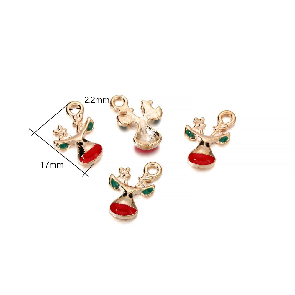 Metall-Emaille-Weihnachtsanhänger, 10–15 Stück