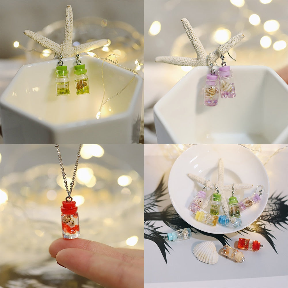 Pendentifs de bouteille à dérive océanique en coquille de conque, 10 pièces