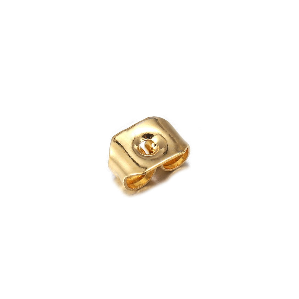 Dos de boucle d'oreille en acier inoxydable de 5 mm, 50 pièces