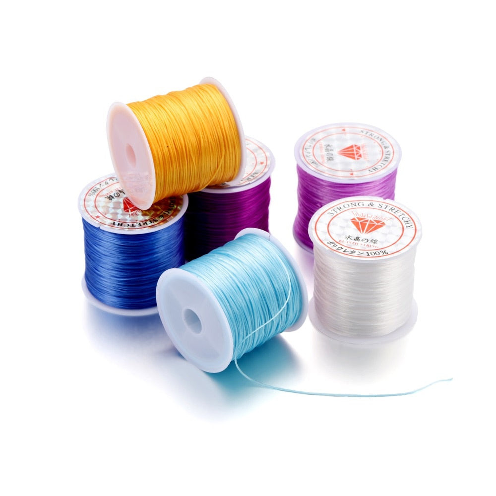 Cordon élastique solide pour perles de cristal, 1 mm, rouleau de 10 à 40 m