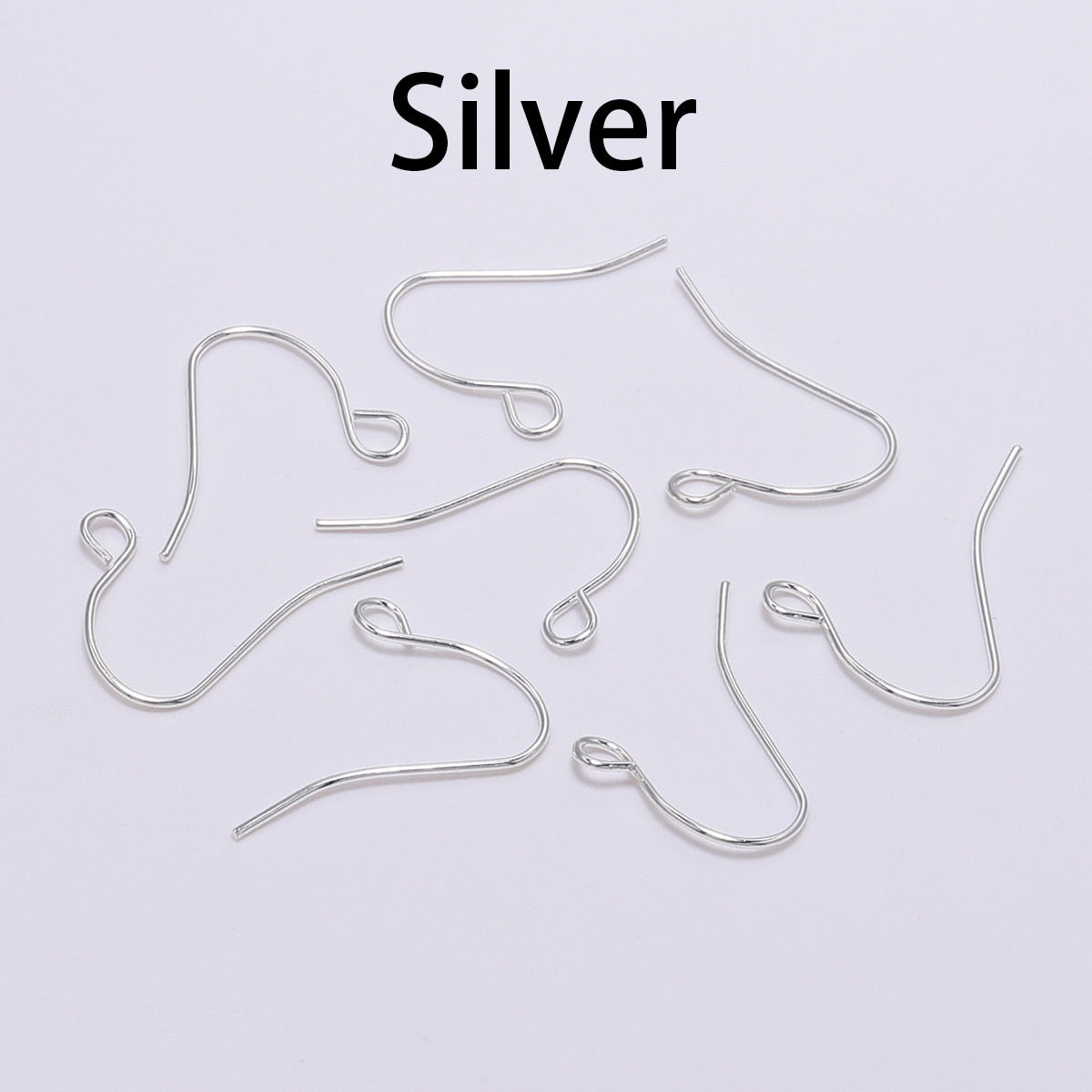 100 pièces-crochets de boucles d'oreilles 19x18mm, crochet d'oreille torsadé