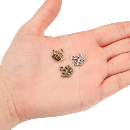 20 Stück 13x14mm tibetische Charms Kronenanhänger