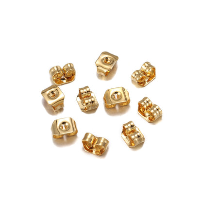 Dos de boucle d'oreille en acier inoxydable de 5 mm, 50 pièces