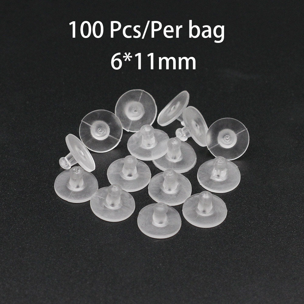 Rubber Earring Backs Earnuts, 100-200pcs