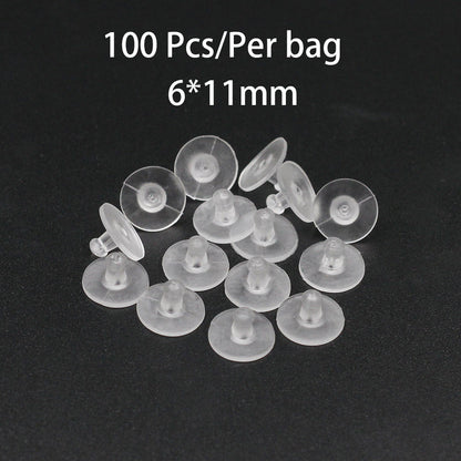 Rubber Earring Backs Earnuts, 100-200pcs