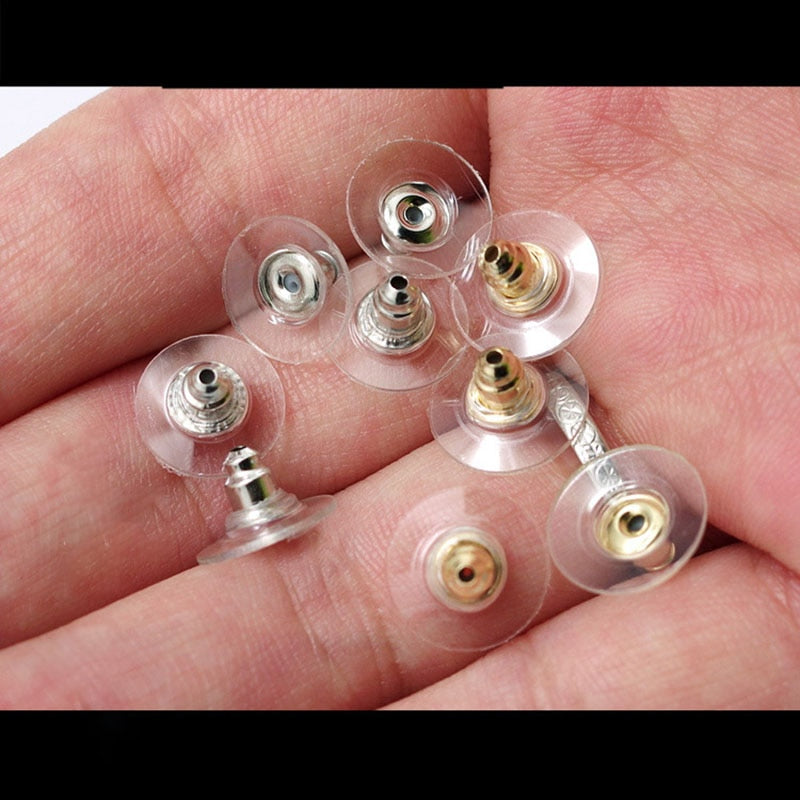 Rubber Earring Backs Earnuts, 100-200pcs