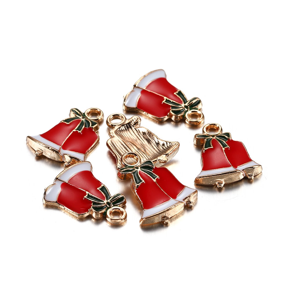 Metall-Emaille-Weihnachtsanhänger, 10–15 Stück