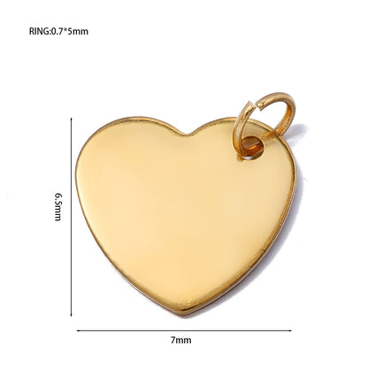 Stainless Steel Blanks Charms with Jump Ring (10Pcs)