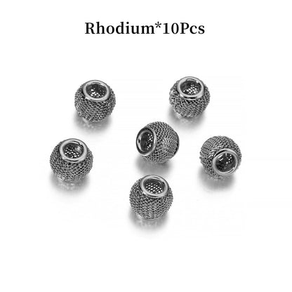 10 x 12 mm Metallgeflecht-Abstandshalter, großes Loch, 10 Stück