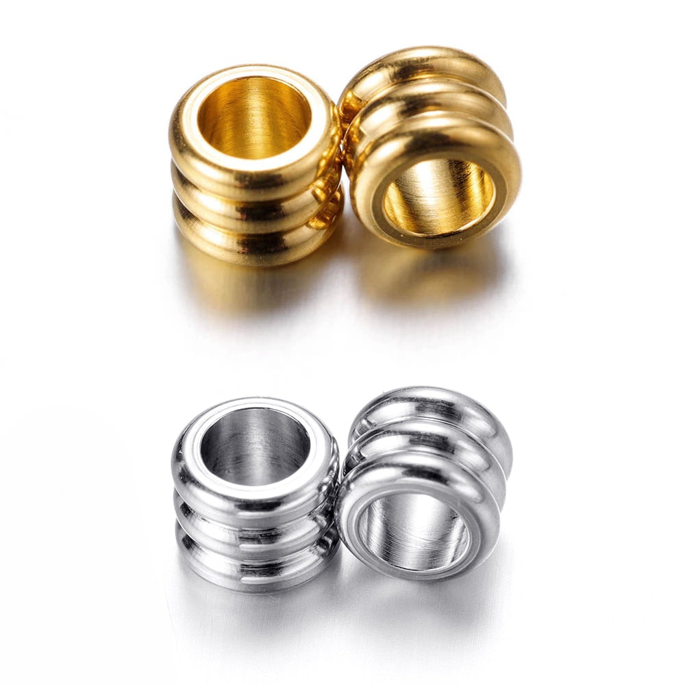 Big Hole Steel Spacers Beads 3-6mm, 20pcs