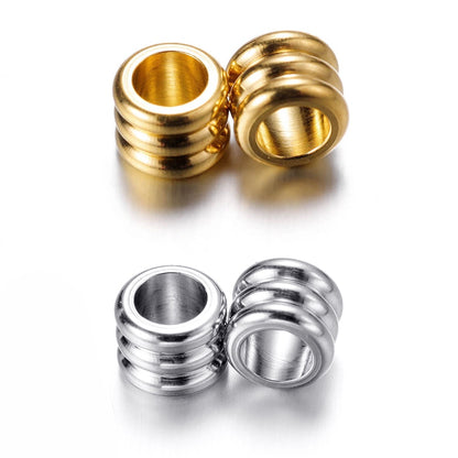 Big Hole Steel Spacers Beads 3-6mm, 20pcs