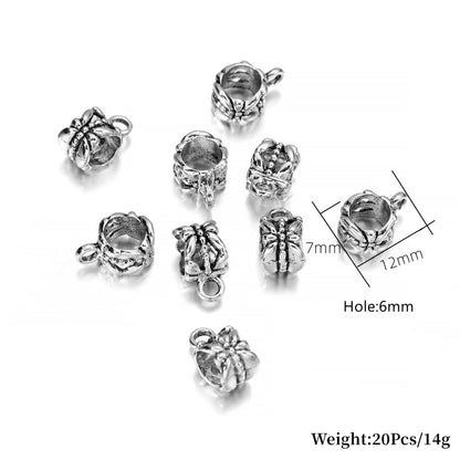 Antike Verbindungsclip-Bügelperlen, 20 Stück/Menge